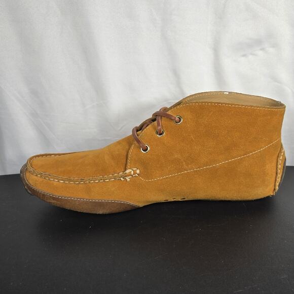 Cole Haan Shoes Mens Size 11 Tan Suede Chukka Moc Toe Driving Lace Up C13104 - Picture 4 of 11